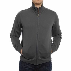 Hugo Boss Orange Victory Zip Thru Sweatshirt Men's Size L Charcoal 100% Cotton